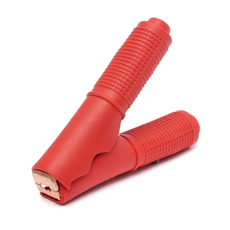 Зажимы типа крокодил 2 шт. зажимы для автомобильного аккумулятора красные и