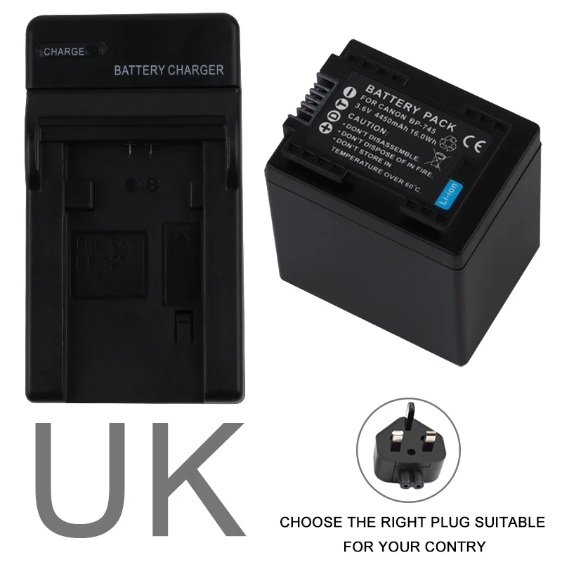 BP-745 BP745 BP-727 BP727 Батарея+ USB Dual Зарядное устройство для Canon HF R306 M506 R32 R48 R38 M52 M56 M60 R36 R46, HF R306