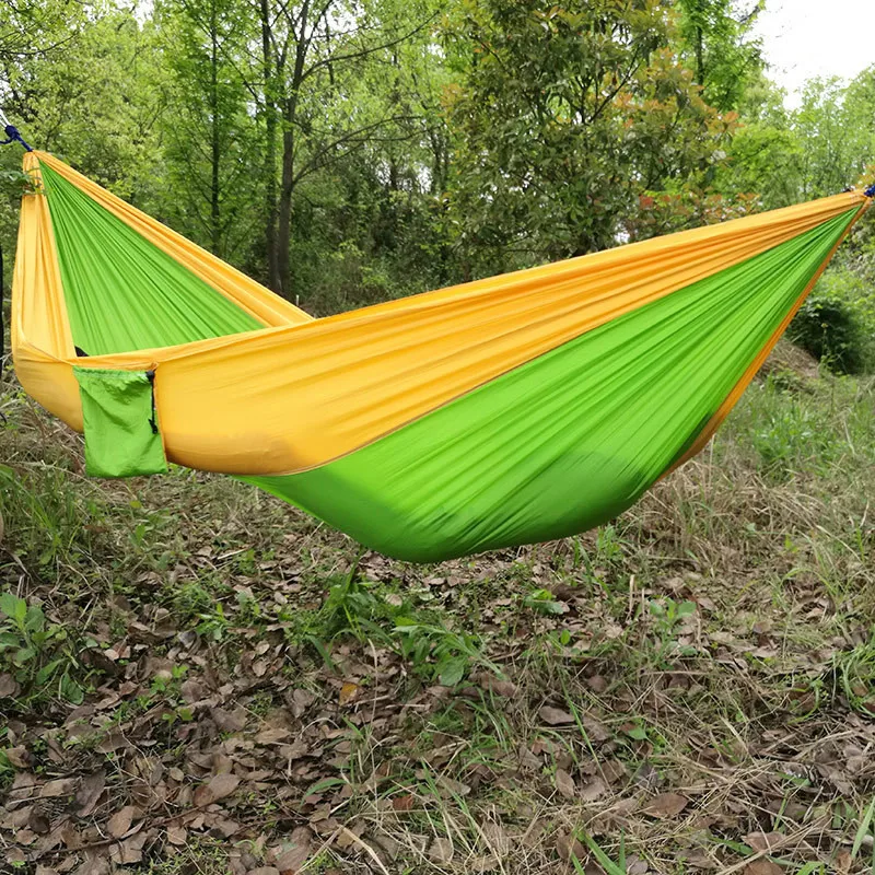 Уличный гамак для кемпинга яркий двусторонний походный из парашютной ткани