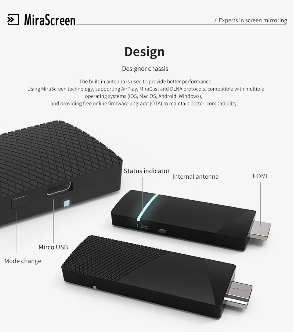 Новое поступление MiraScreen A3 беспроводной ТВ накопитель HDMI донгл 2 4 ГГц WiFi Дисплей
