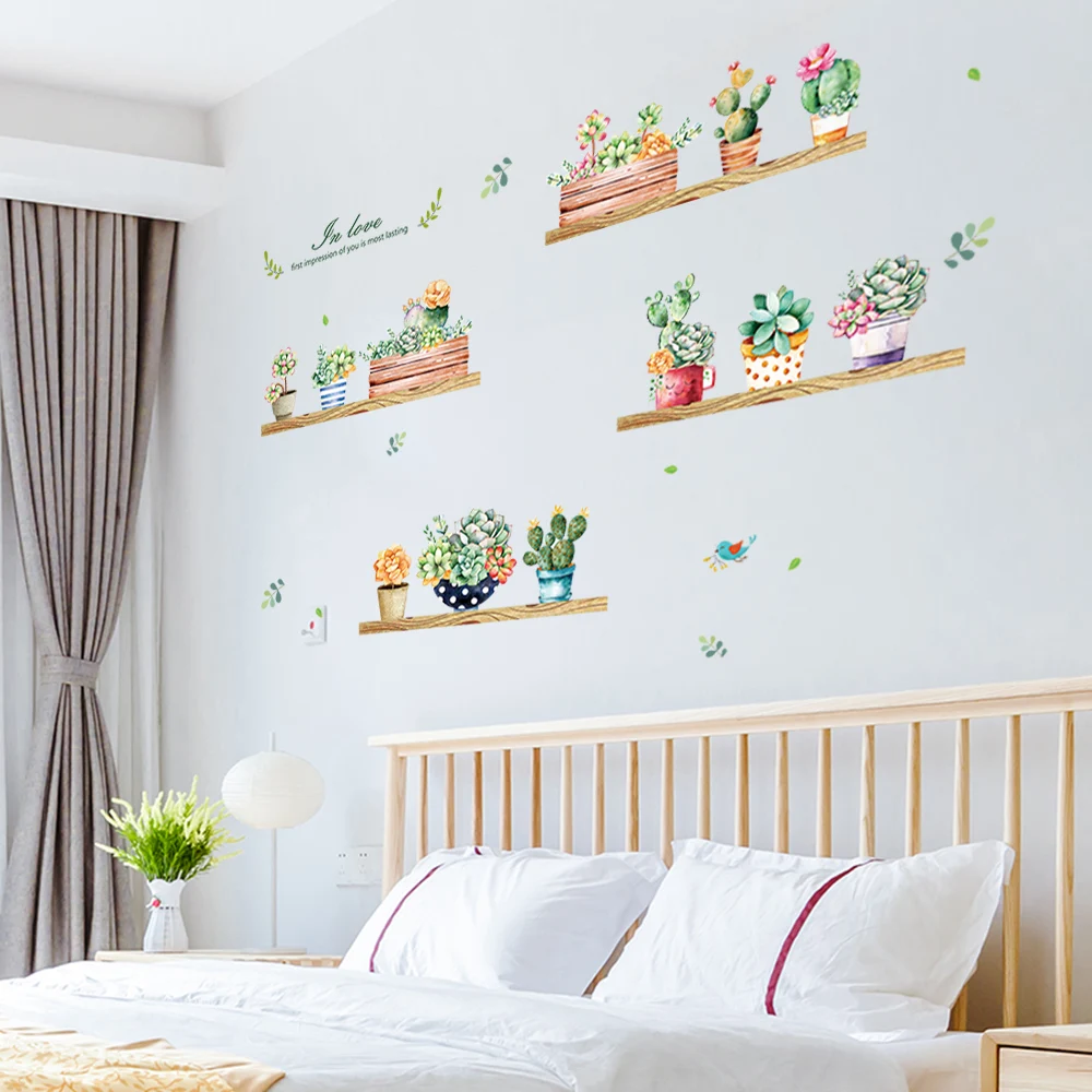 PVC Removable Wall Decal for DIY Decoration - Garden Plant Wall Sticker Bonsai Home Decoration Sticker Ideal for Living Room and Kitchen image 4