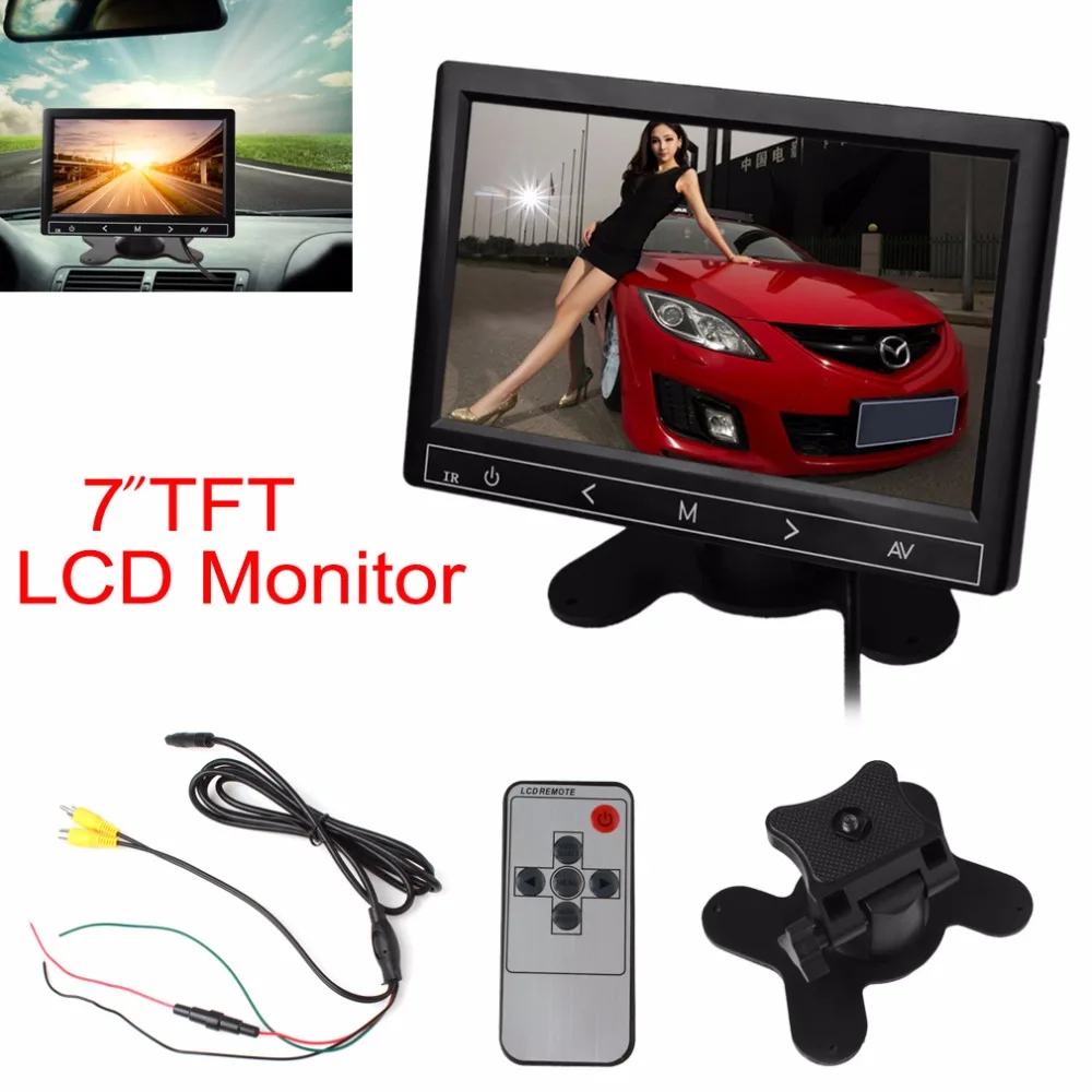 7 дюймовый цветной автомобильный монитор заднего вида TFT LCD DVD VCR для камеры