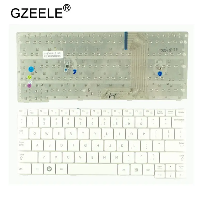 Новая английская клавиатура GZEELE для США, белая клавиатура для Samsung NF110 N310 NF108