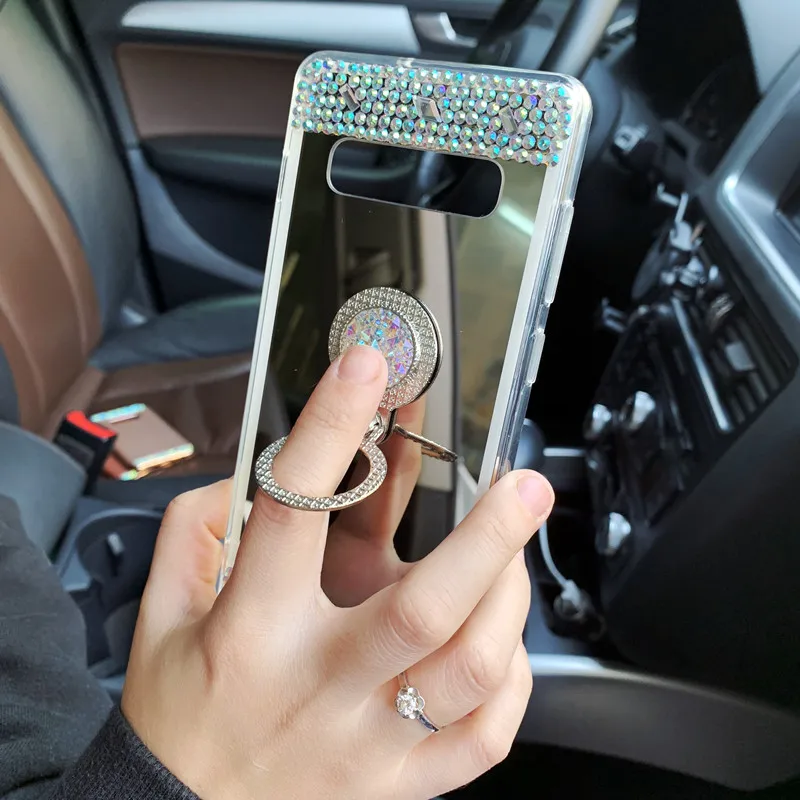 Держатель 3D зеркальный чехол для Samsung Galaxy Note 9 8 5 4 S10E S10 S9 S8 Plus J2 Pro A6 A7 A9 A8 2018 A3 A5 J3 J5 J7