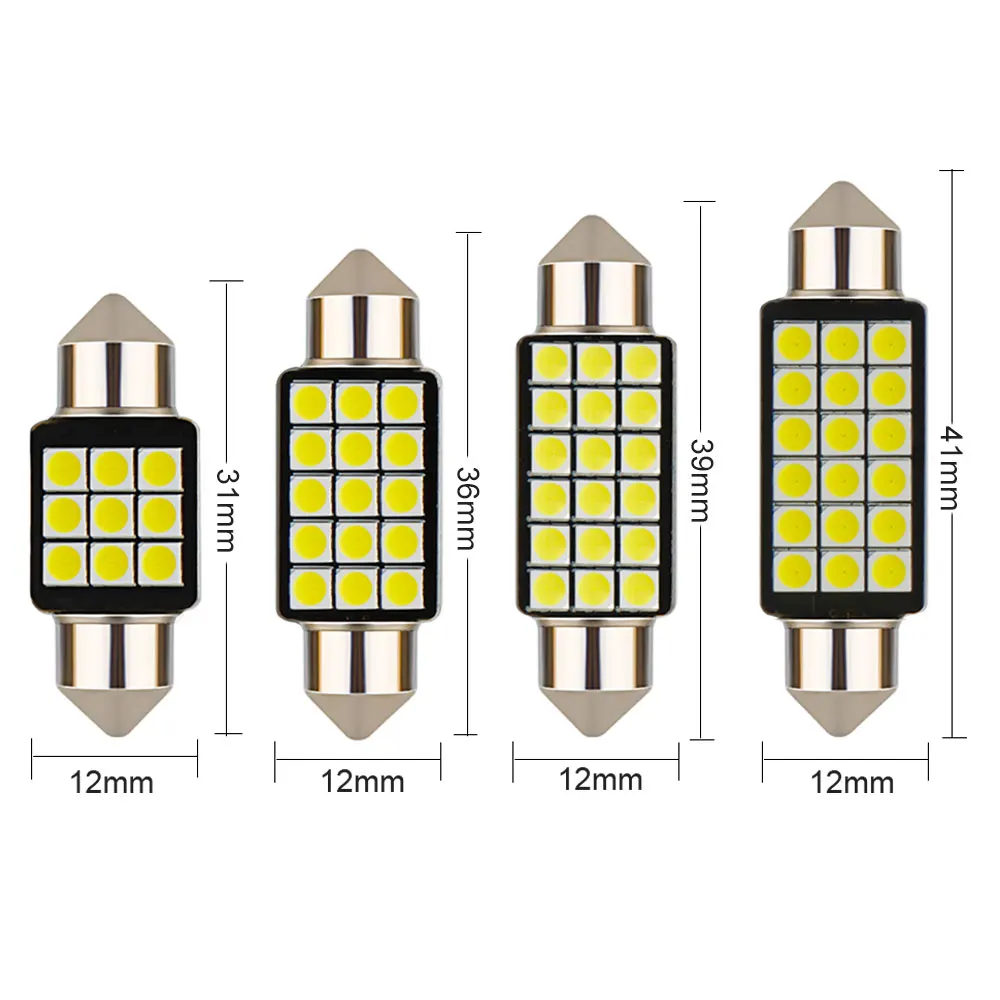 1 шт. автомобиль ламповая гирлянда C5W 31/36/39/41 мм 3030 SMD Canbus Error Free внутренняя лампа для чтения купольные лампы автомобильная пластина лампа белый 12 V