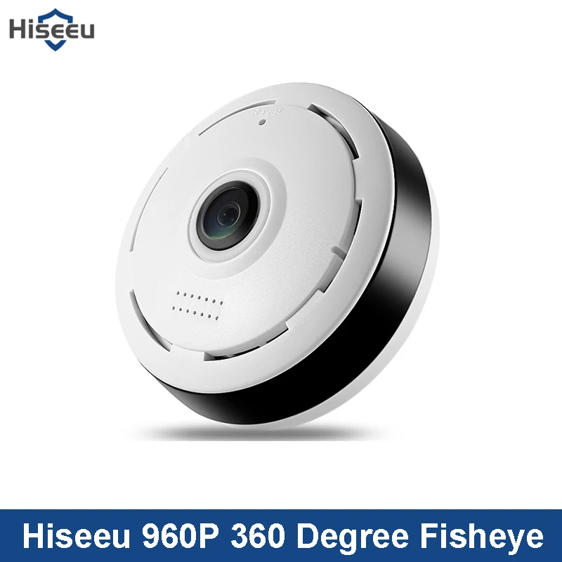 Hiseeu HSY HD 960P Wireless WiFi IP Indoor Security Camera 360 Degree Fisheye IR Night Vision P2P Motion Detection VR | Безопасность и