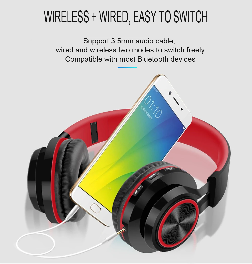 Беспроводные+ Проводные Bluetooth наушники TF MP3 FM функция три в одном новые совместимые со всеми устройствами Bluetooth игровые наушники
