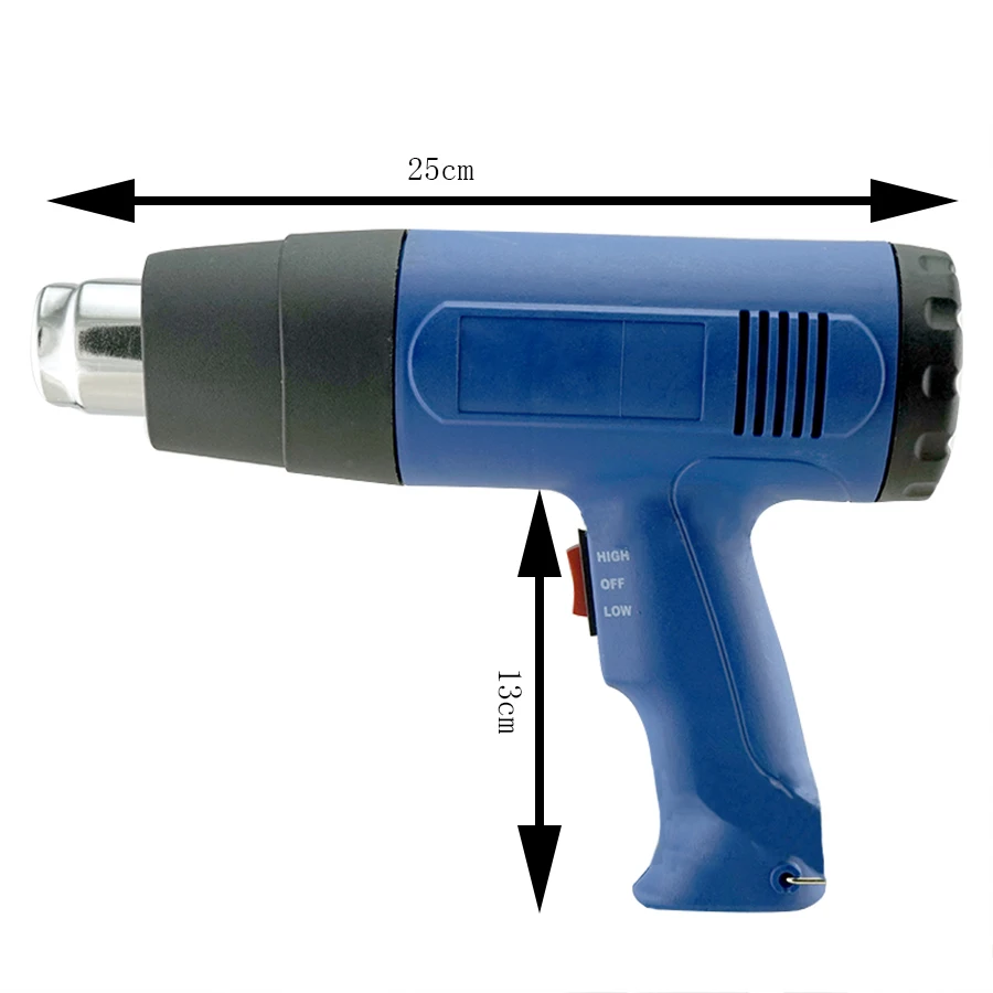 Новый тепловой пистолет горячего воздуха двойная температура + 4 насадки