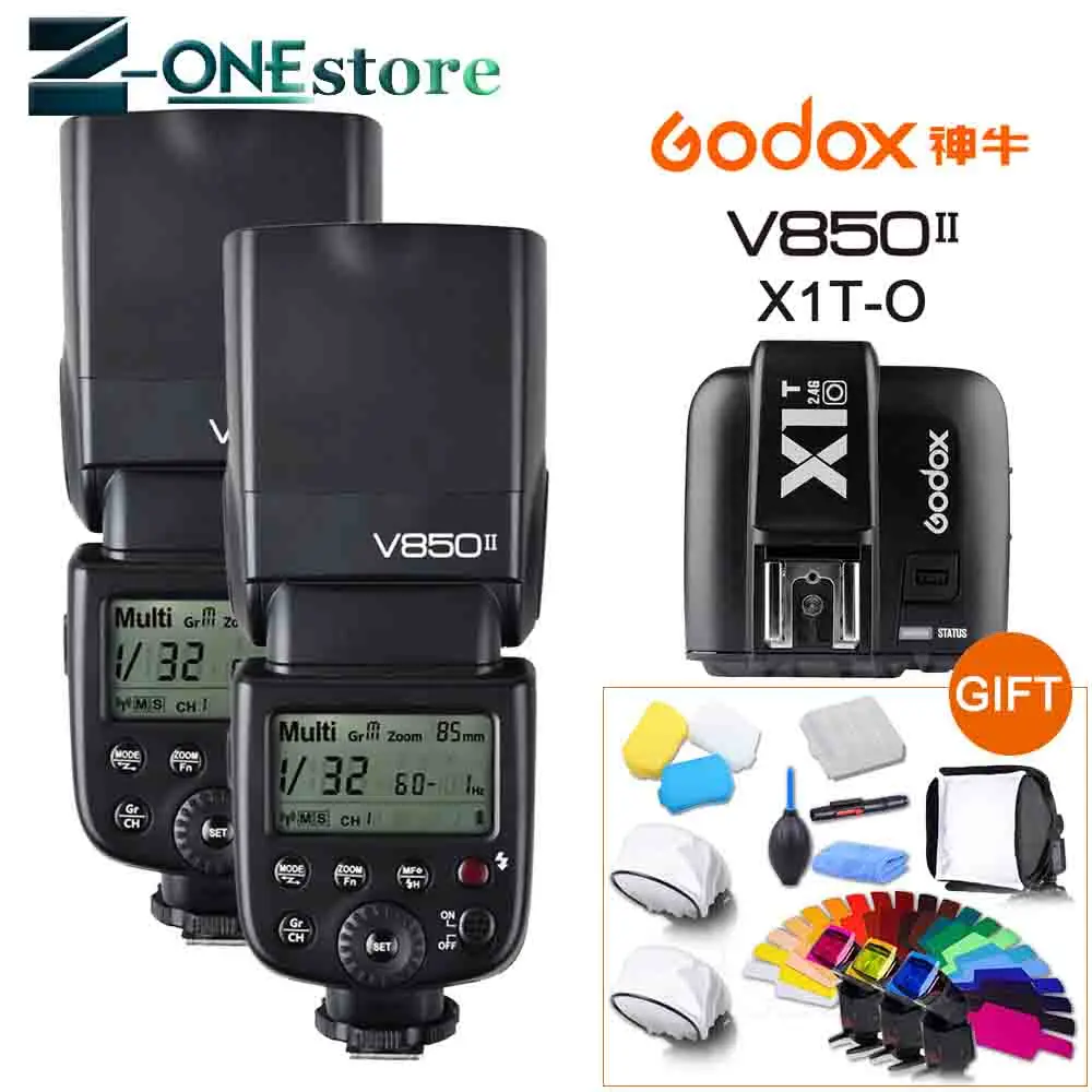 Беспроводная вспышка X System Speedlite V850II GN60 2 4G 2xGodox литий ионная батарея + фотовспышка