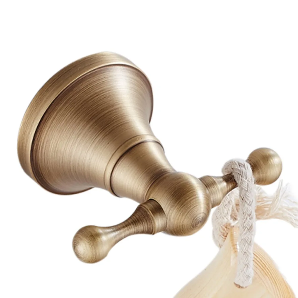 

Leyden Classic Antique Brass Towel Bar Length 24 inch, Wall Mounted Towel Holder Bath Accessory Round Base Single Rod