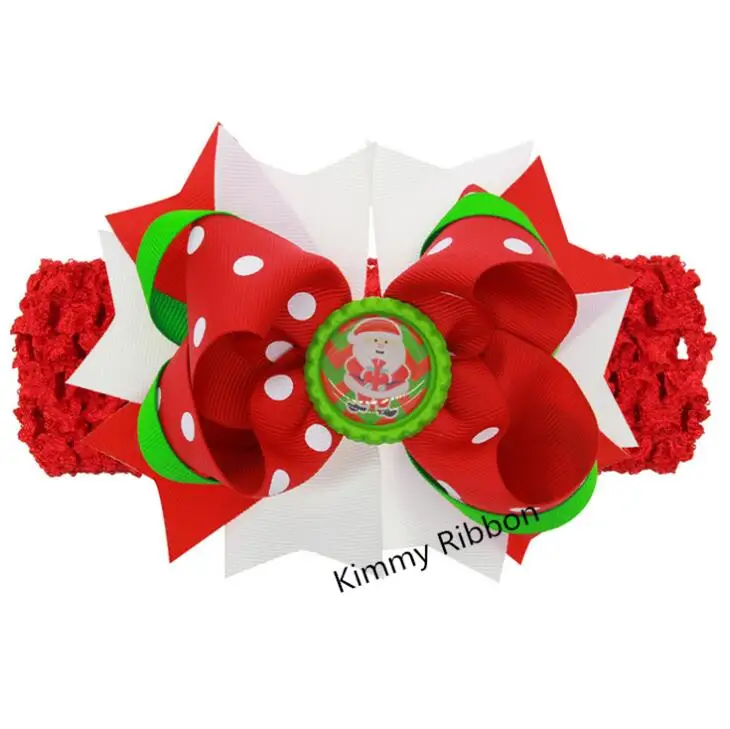 

100pcs/lot Christmas Headband, Red Green Holiday Headband, Little Girl Christmas Headband
