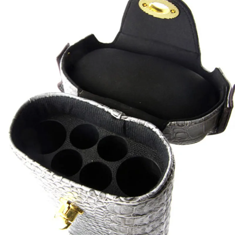 Cuppa Standing 6 Holes Pool Cue Cases Billiard Accessories With Stents Brown Silver Color China |
