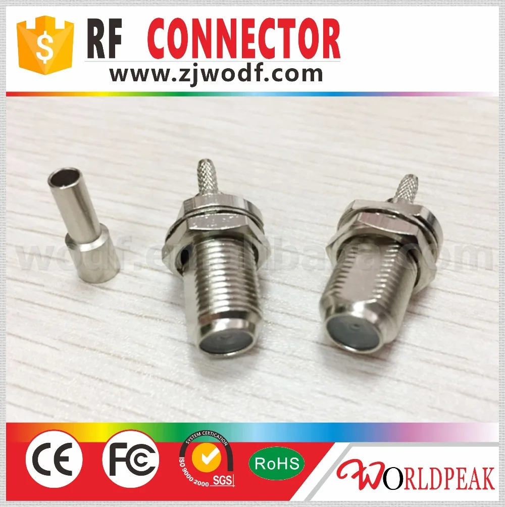

Разъем F обжимной для коаксиальных разъемов RG179 f rf, 100 шт.