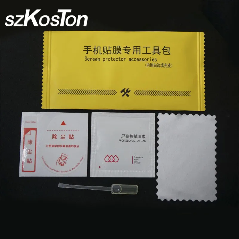 5 шт. закаленное стекло с белыми краями для устранения жидкости телефона Защитная