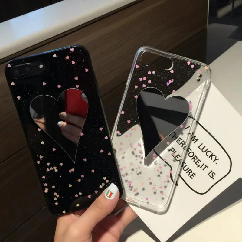 New best-selling fashion For iPhone6 6s 6p 6splus Smile Flash powder Mirror Phone Case for iphone7 7plus Dijiao Soft TPU |