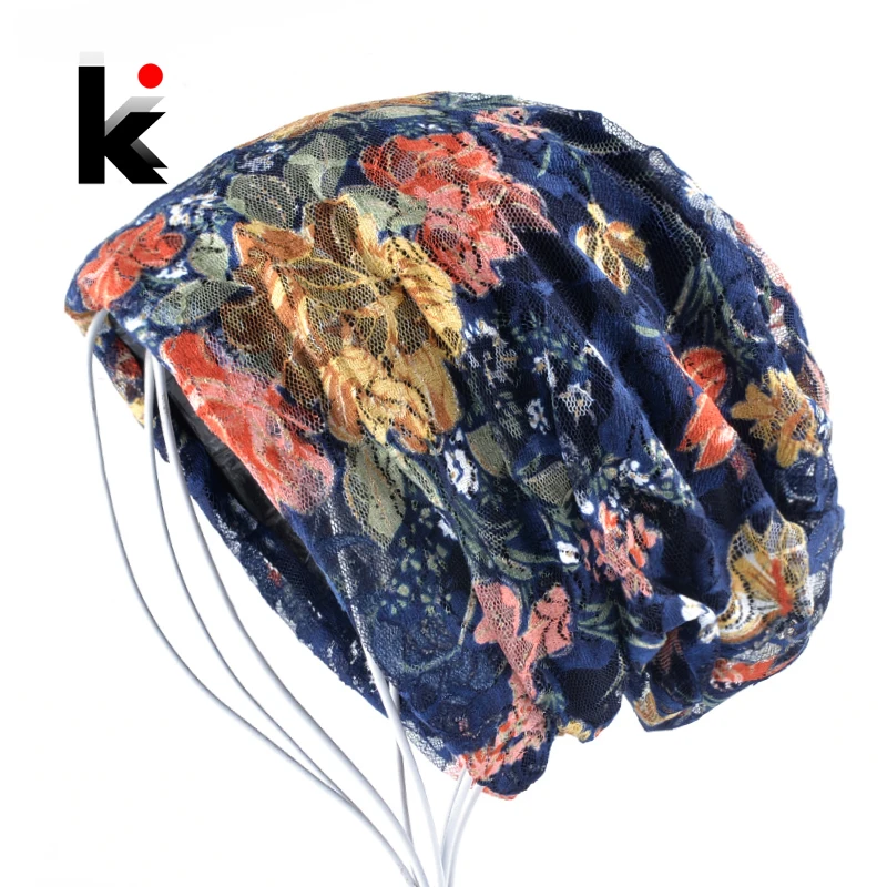 Весенняя шапка женская кружевная цветочная шапочка в стиле кэжуал кепка лето