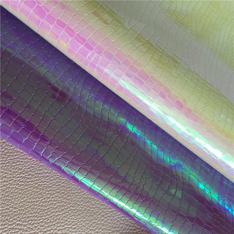 Искусственная блестящая кожа синтетическая Переливающаяся Волшебная
