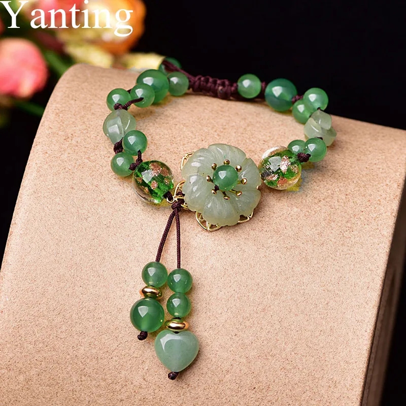 Yanting Aventurine браслеты для женщин ювелирное изделие браслет с кисточкой Этнический