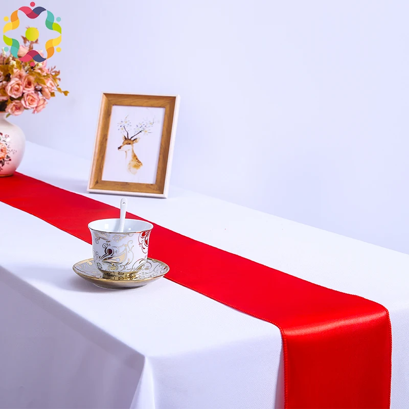Атласная настольная дорожка для свадьбы вечеринки банкета красочного домашнего