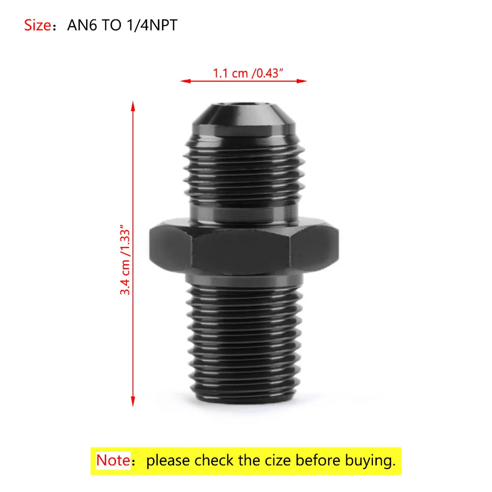 Areyourshop автомобильный 1 шт. AN4 AN6 AN8 AN10 AN12 NPT прямой Мазут Воздушный шланг фитинг Мужской адаптер автомобильные аксессуары