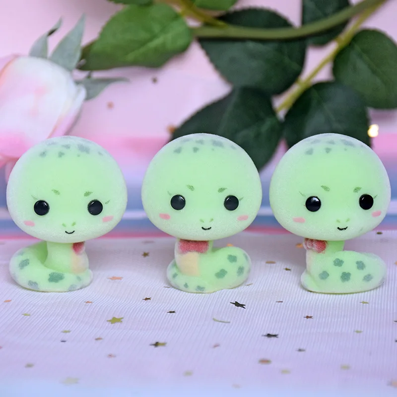 Мультяшные детские игрушки милые ПВХ флокированные куклы мини животные