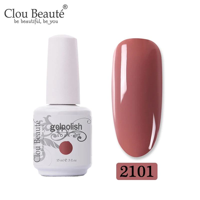 2101 Clou Beaute Gel Nail Polish Top UV LED Gel Nail Art Varnish Hybrid Gel Polish Semi Permanent Vernis Gellak Glitter Gel Lacquer - Цвет: 2101