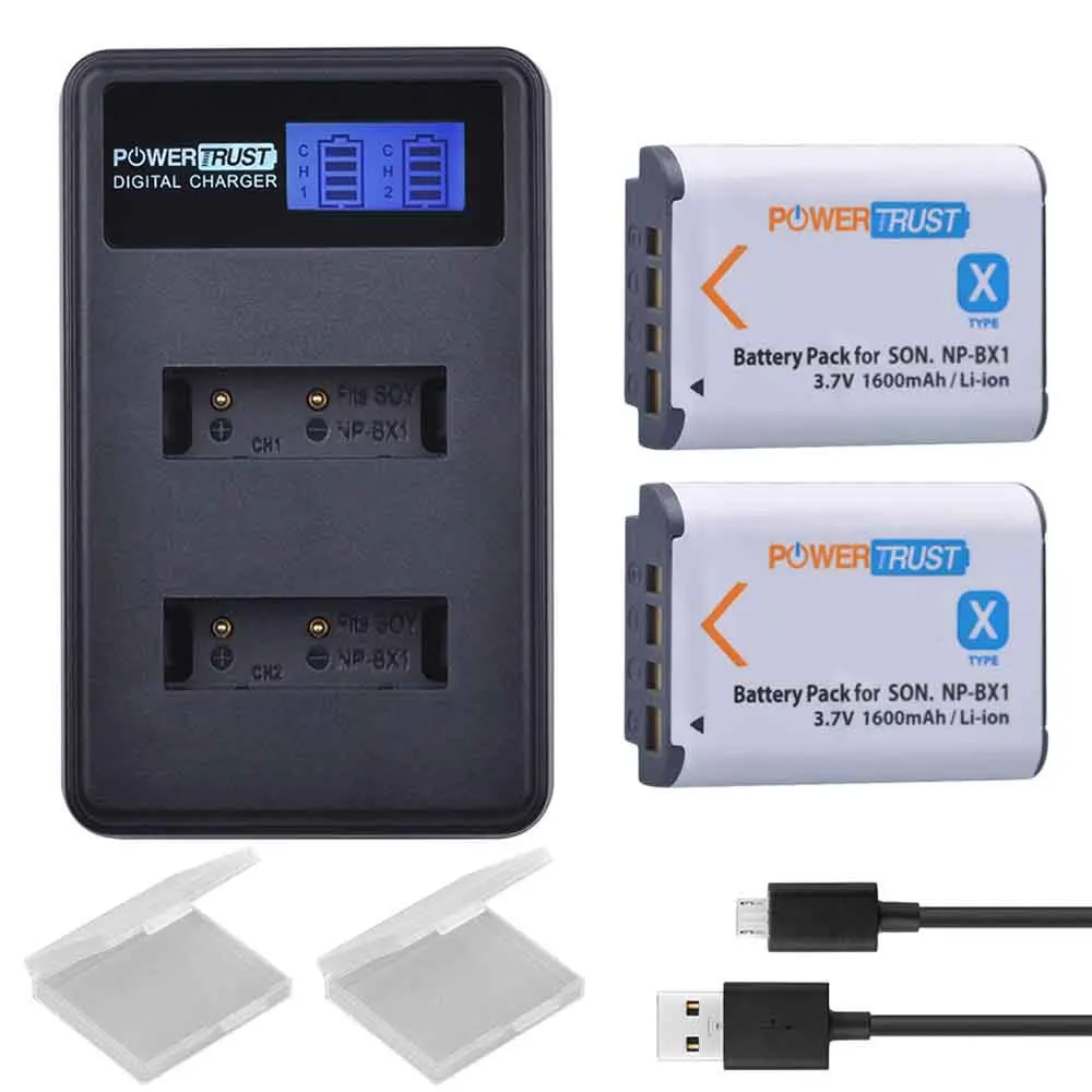 2Pack 2 шт. NP-BX1 NP BX1 NPBX1 Батарея+ ЖК-дисплей USB Dual Зарядное устройство для sony BX1 DSC-RX100 WX500 Характеристическая вязкость полимера RX10 II HX300 WX300 HDR-AS15 CX240E MV1 - Цвет: 2Pack