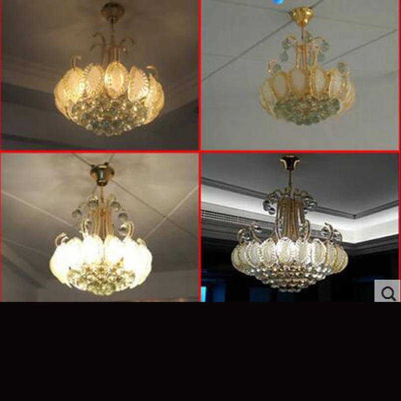 Современный минималистичный Золотой LED Хрустальные люстры атмосфера зала