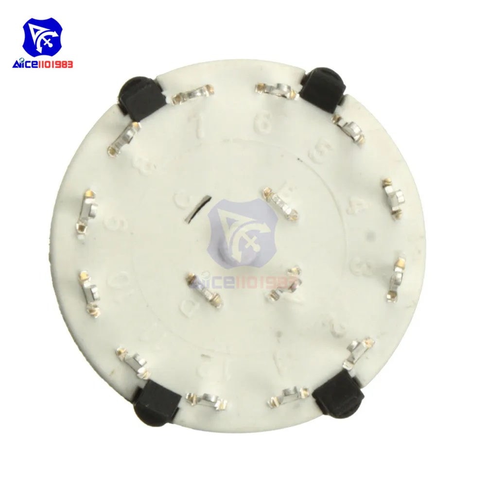Rotary Switch 26mm Diameter 6mm Shaft 3 Knives 4 Files Adjustable Gear with Knob for Arduino | Электронные компоненты и