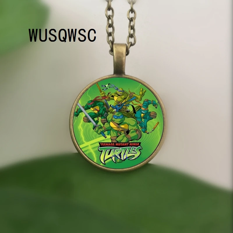 WUSQWSC Горячая фильм подростковые мутанты Черепашки Ниндзя Ожерелье Стеклянный