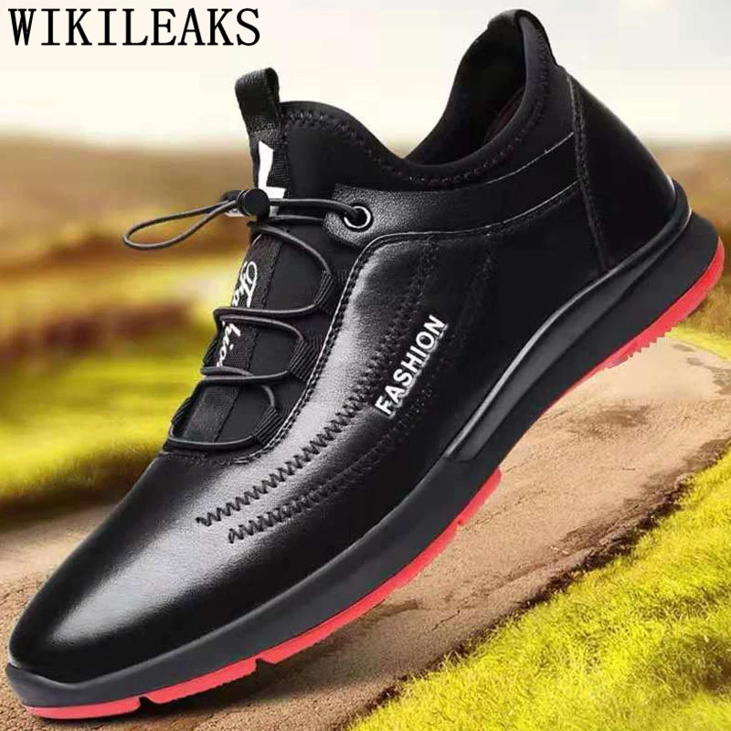 Designer Shoes Mens Casual Leather Black Sneakers Winter Men 2022 Brand Short Plush | Обувь
