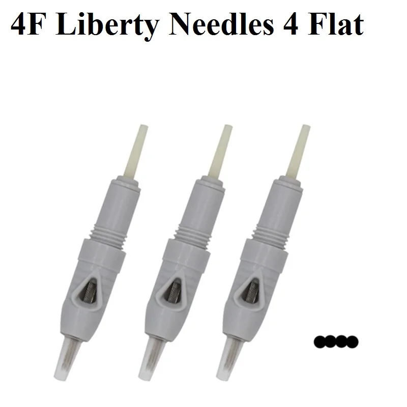 100 шт иглы для машинки Liberty 4F Перманентный макияж тату губ/бровей 4 плоские