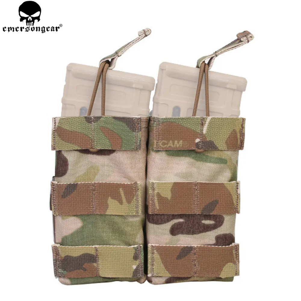 EMERSONGEAR двойной открытый Топ 5,56 маг сумка тактическая модульная Molle подсумок для тактических Мультикам для охоты сумка EM6354