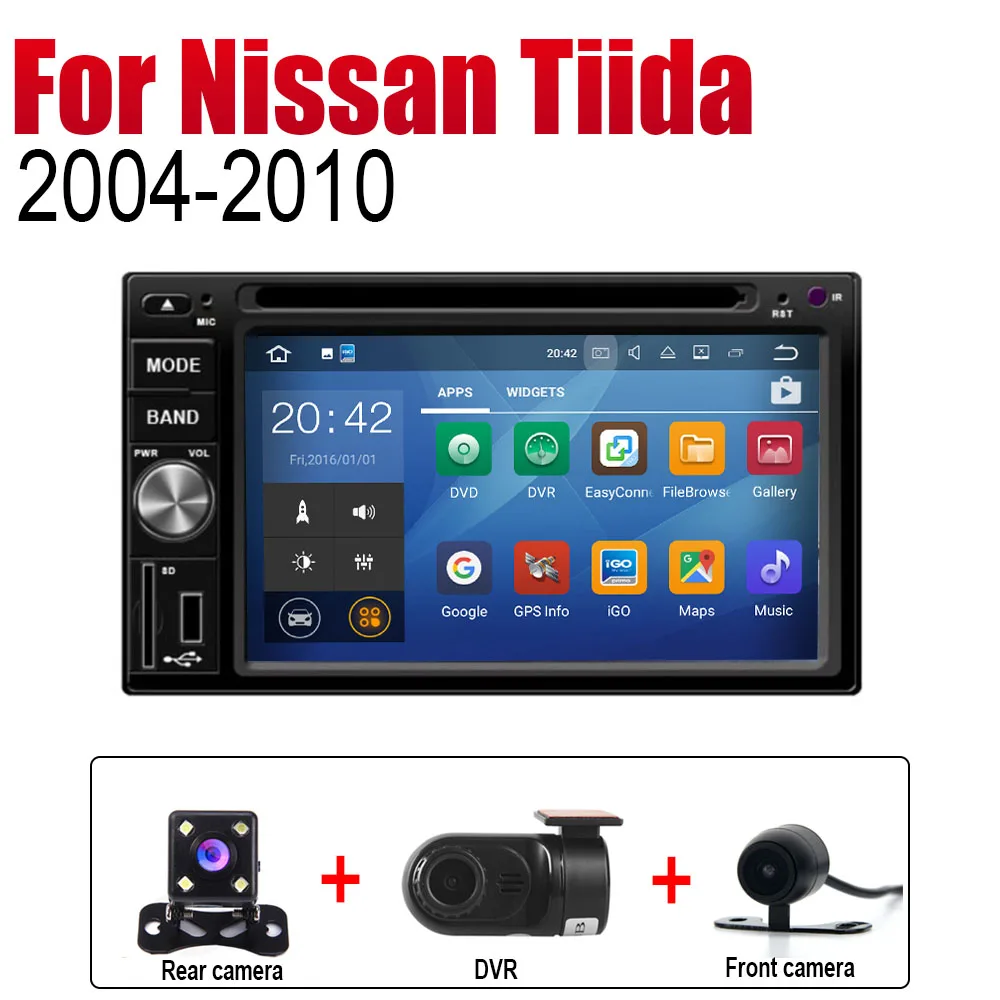 Extra Items Android Авто Радио DVD для Nissan Tiida 2004 2005 2006 2007 2008 2009 2010 Автомобильный мультимедийный плеер gps навигационная система Радио - Цвет: Extra Items