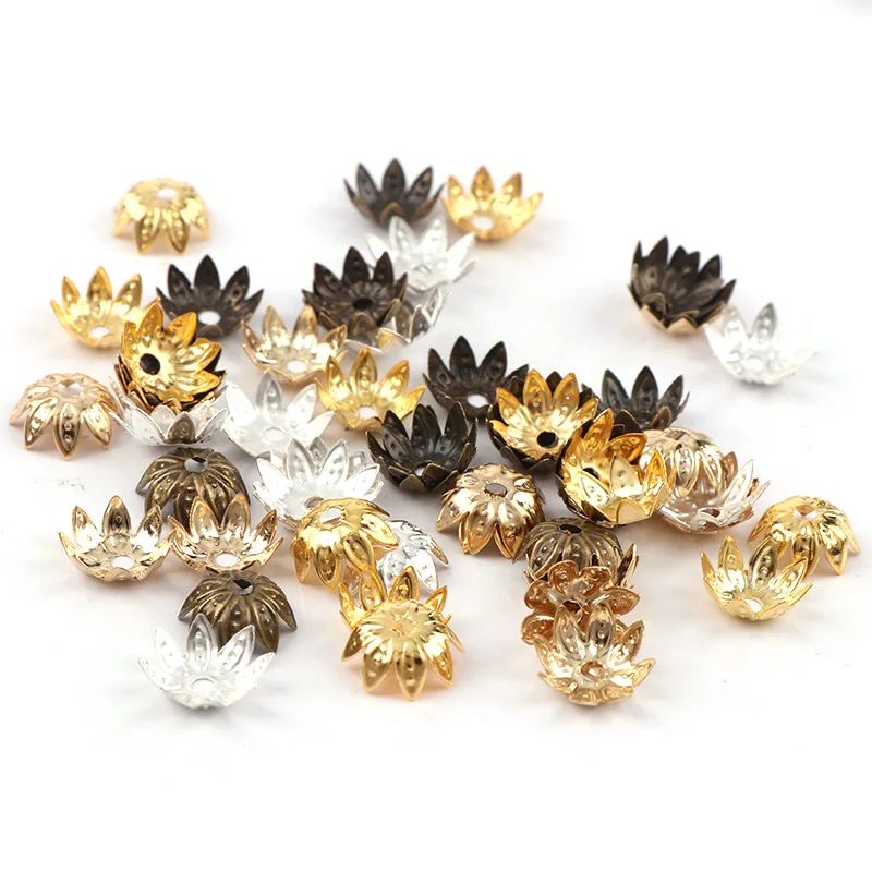 Блестящие винтажные филигранные Металлические Полые бусины разделители 11 мм