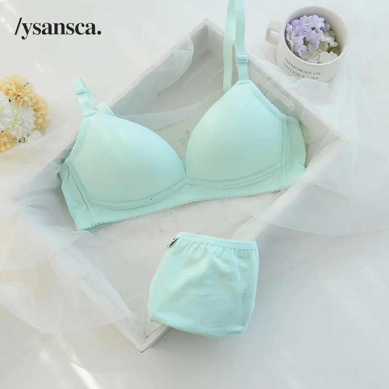 Комплект женского хлопкового нижнего белья с чашками пуш ап|brassiere set|bra suitunderwear bra |