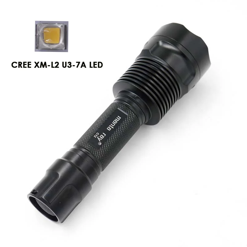 Светодиодный фонарик AMC7135x10 высокой мощности перезаряжаемый фонарь CREE XM L2 LED 3500K