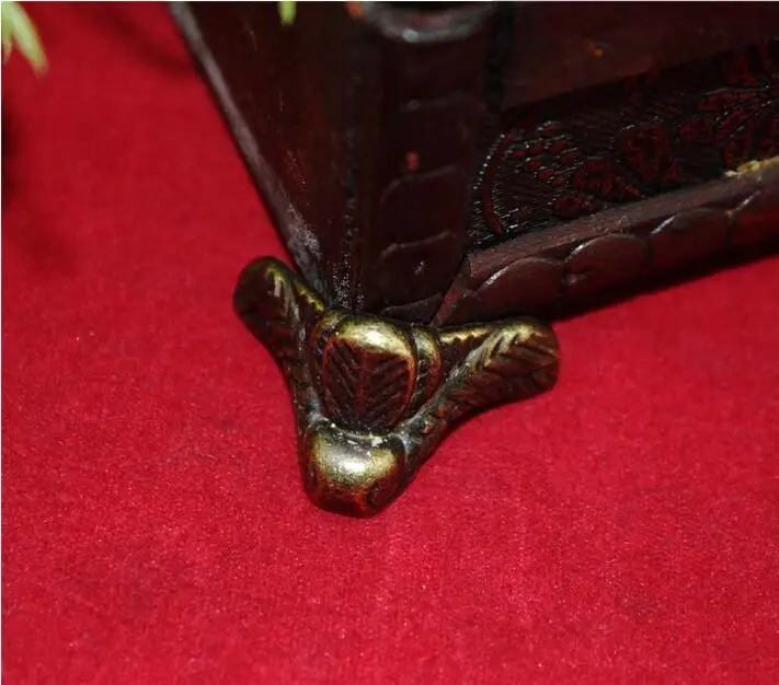 

30pcs/lot Antique feet furniture feet foot wooden gift box / alloy foot decoration gadgets