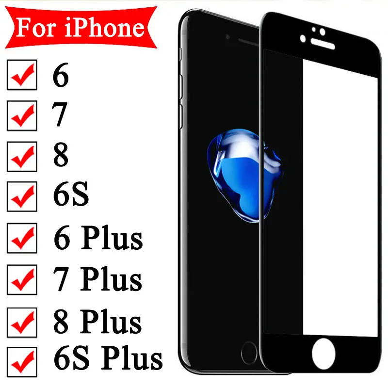Закаленное защитное стекло для iPhone 6 s s6 7 8 Plus | Мобильные телефоны и аксессуары
