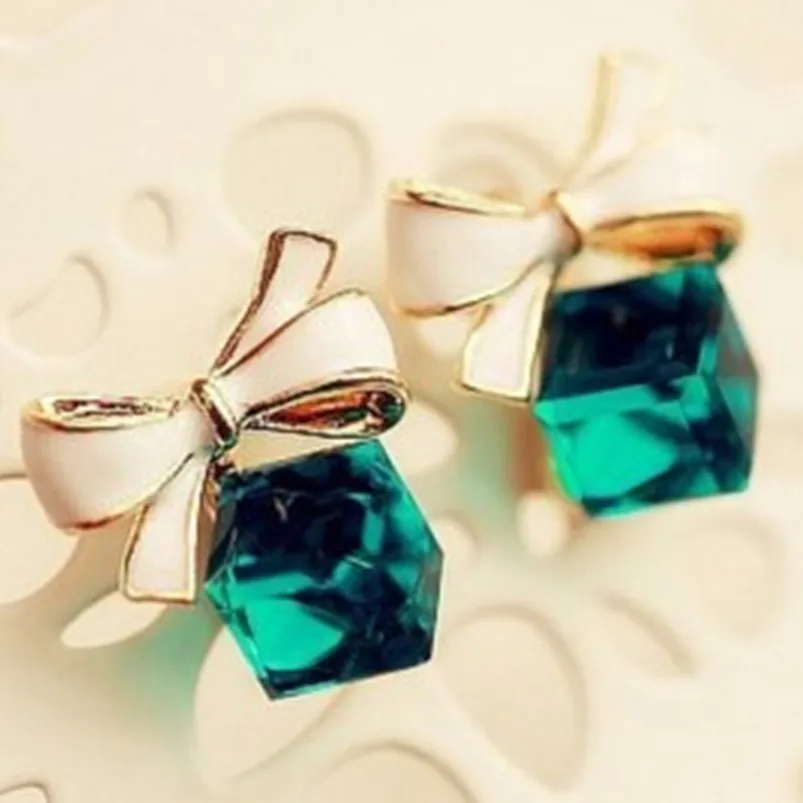 Новые модные шикарные квадратные серьги с имитацией синего кристалла оптовая