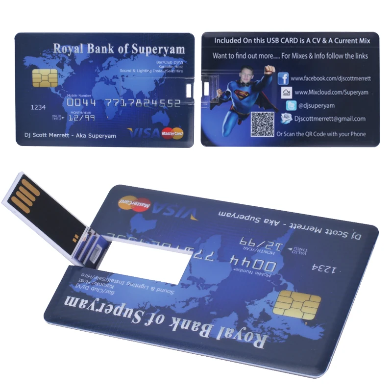 Бесплатный индивидуальный ЛОГОТИП кредитной карты Флэш Накопитель USB pen drive 4 ГБ 8