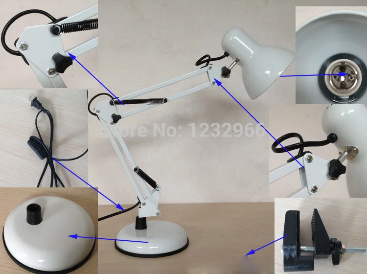 Светодиодная Складная Настольная лампа на клипсе 3 цвета 110 240 В|desk lamp led|desk lampclip |