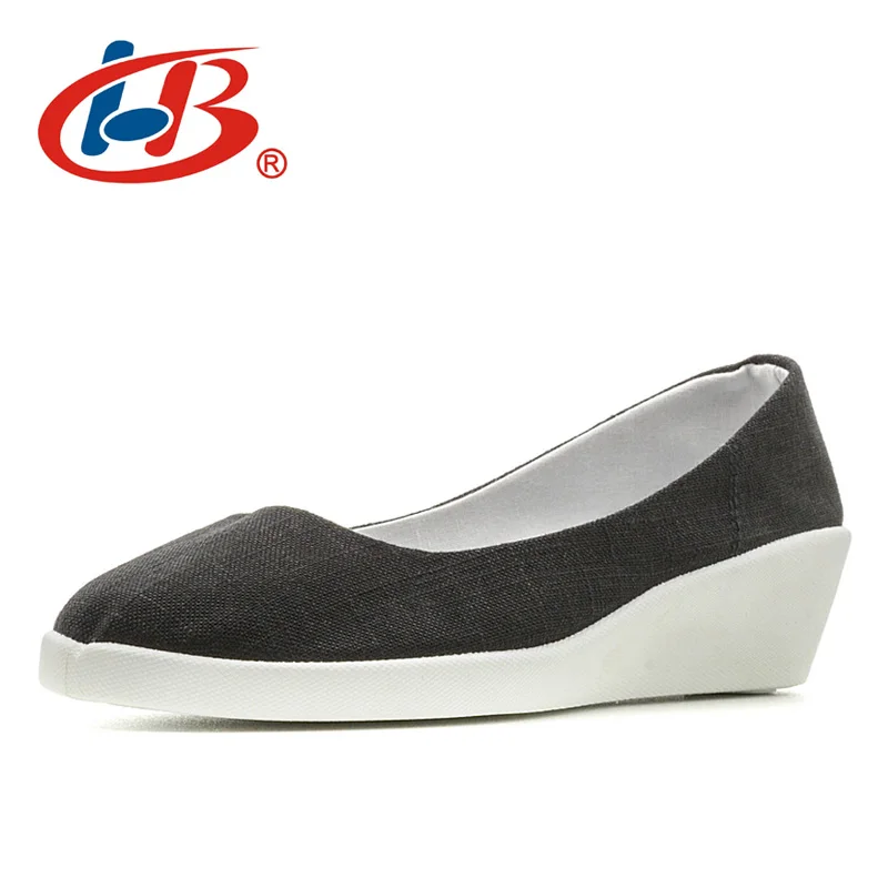 LIBANG женские лоферы Мягкая парусиновая обувь без застежки на плоской подошве