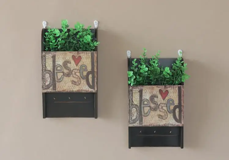 Основы для дома деревенский деревянный стеллаж с буквенным принтом прихожей