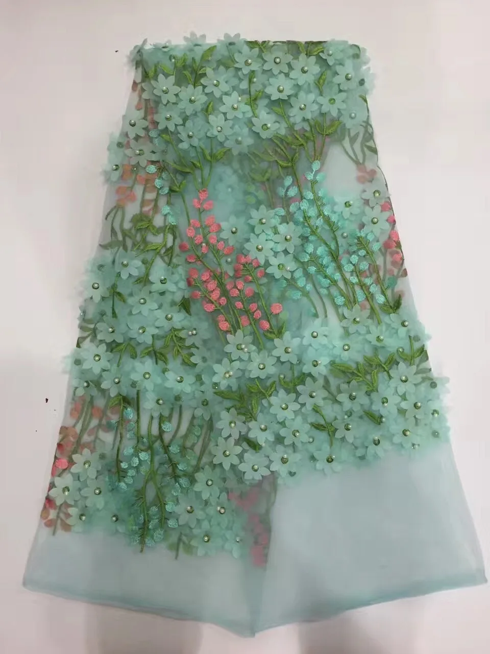 2018 Высокое качество Африканский хлопок с вышивкой аппликацией кружевная ткань