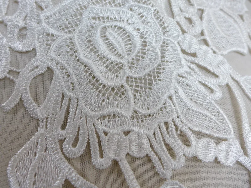 Лидер продаж воротник с белыми и черными розовыми листьями цветочный Кружевная