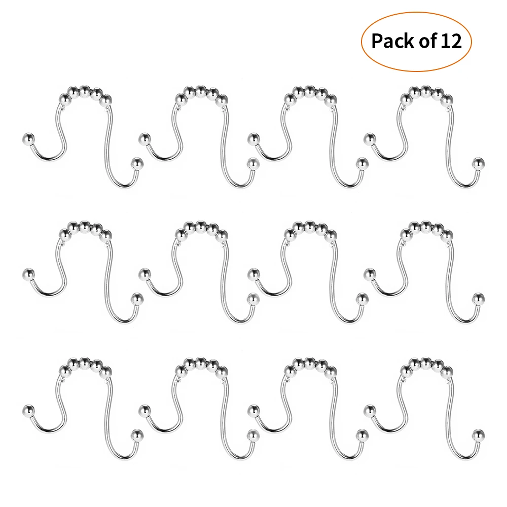 12 шт./компл. нержавеющие кольца для занавесок душа из нержавеющей стали