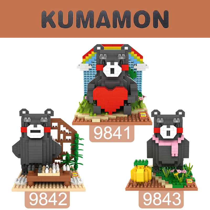 LOZ KUMAMON Building Blocks Toy Assemblage Cute Bear Diamond Gift For Children Ages 14+ Offical Authorized|block toys|toys fordiamond blocks |