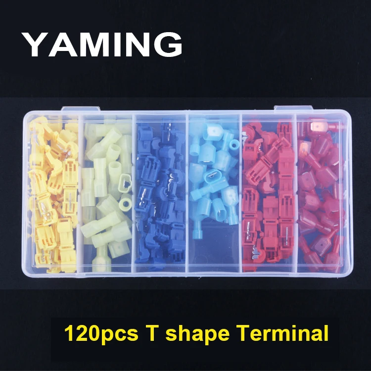 

120PCS Terminal T SHAPE Conductor Quick Not broken wire connector Branch connect terminals Universal Compact Wire clamp P360