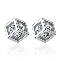 xiyanike geometric square zircon stud earrings for women jewelry fashion classic jewelry cute gift oorbellen brincos ves6721